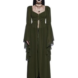 NWT Hail to the guardians long sleeve top dark green